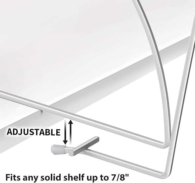 Lynk Shelf Dividers - Closet Shelf Organizer (Set of 2) - White