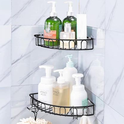 vivinin 15 Pack Shower Caddy Adhesive Replacement, Shower Shelf Adhesive No Drilling, Adhesive Hooks for Showe Caddy, Soap Holder, and Kitchen Racks