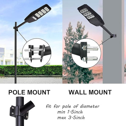 Street Light Pole,Street Light Mounting Arm Black Metal Thickened Pipes Rustproof Waterproof Barn Light Fixture Adaptor Outdoor Arm for Led Light,Wall Mounted (12 inch Black Thicken)