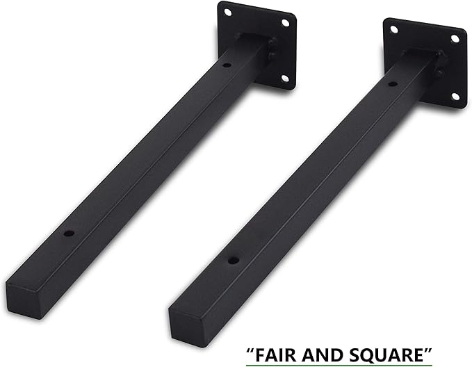 6 Pcs Black Shelf Bracket 13 Inch Heavy Duty Brackets for Shelf Metal Wall Floating Shelving Brackets Industrial Shelf Brackets for Space Saving