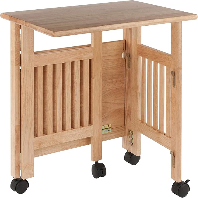 Winsome Mission 2-Shelf Wood Mobile Printer Stand, Brown (81628)