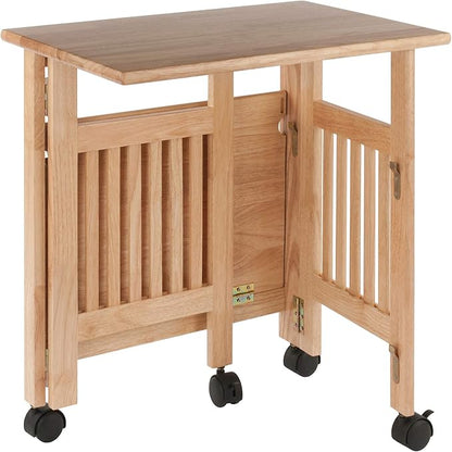 Winsome Mission 2-Shelf Wood Mobile Printer Stand, Brown (81628)