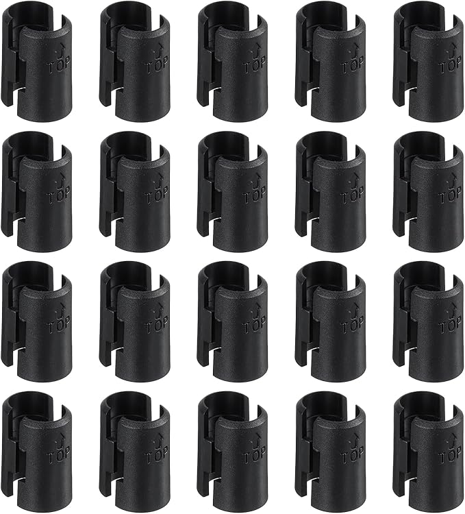 uxcell 72Pcs Wire Shelving Shelf Lock Clips, Plastic Shelving Clips for 3/4" Post Shelving, Shelving Sleeves Replacements for Wire Shelving System, Black