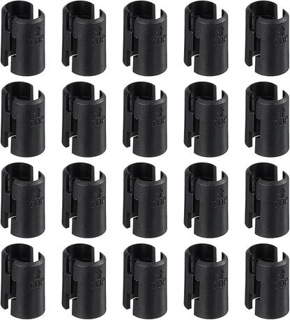 uxcell 50Pcs Wire Shelving Shelf Lock Clips, Plastic Shelving Clips for 3/4" Post Shelving, Shelving Sleeves Replacements for Wire Shelving System, Black