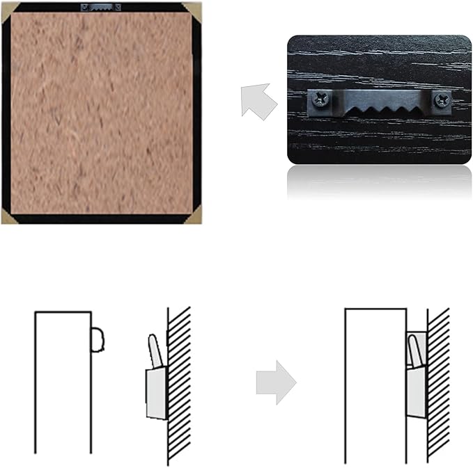 150 Pack Small Sawtooth Picture Hangers Steel Picture Hangers Picture Frames Hangers with Screws Picture Hang Solutions, for Hanging Clock Paintings Artwork Picture Frame Hook Photos (Black )