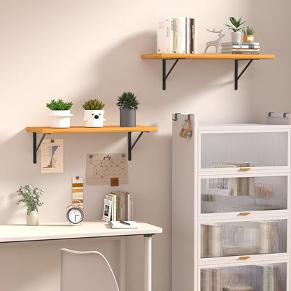 20 Pack L10 x H 8" Black Heavy Duty Shelf Brackets with Screws Metal Shelf Brackets Shelf Support Angle Brackets for Shelves L Brackets Heavy Duty Floating Shelf Brackets