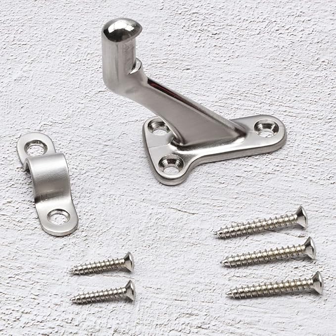 Triumph Hardware,3 Pack,3" Heavy Duty Handrail Bracket Brushed Nickel,Stair Railing Bracket