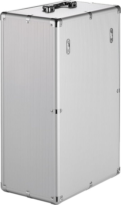 VEVOR 36-Slot Cell Phone Locker – Silver Aluminum with Key Lock Portable Handle, Handwritten Tags, and Wall-Mount for Offices, Classrooms, Gyms