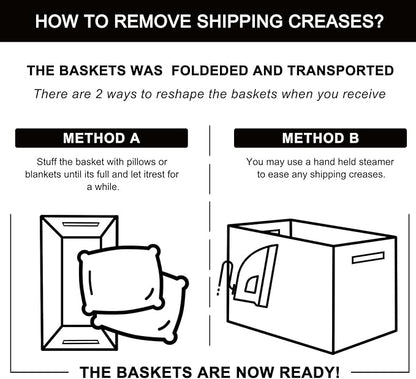 OIAHOMY 75L Large Blanket Basket, Storage Baskets with Handle, Rectangle Woven Cotton Rope Basket, Toy Organizer Bins, 22" x 17"x 12" in,Charcoal Black