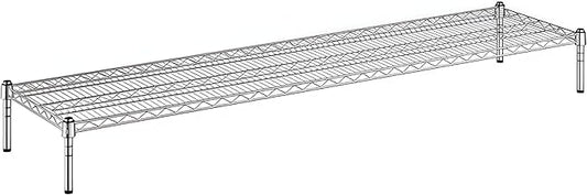 18" x 72" x 8" Chrome Wire Storage Shelf, Dunnage Rack, Commercial 1 Tier Small Shelf