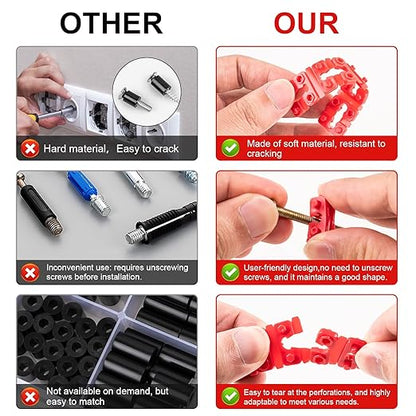 Outlet Spacers for Electrical Box, 96 PCS Electrical Outlet spacers shims, Plastic Wall Plate Spacer, Tile Backsplash Shims for Loose Outlet/Switch Repair (Stackable)