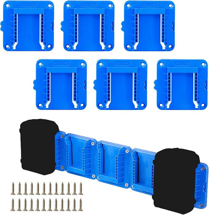 Battery Mount Holder Compatible for Kobalt 24V Max Batteries, Wall Mounts Hanger Fit for KB624-03 KB524-03 KB424-03 KB224-03, Organize Garage/Workshop/Work Truck(6 Pack, w/24 Screws, No Battery)