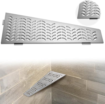 Quadrilateral Corner Shelf for Tiled Walls 12 Brushed 316 Stainless Steel 3/32 Thick Anchor Plate Bathroom Storage Shampoo Holder Organizer Kitchen Shelf