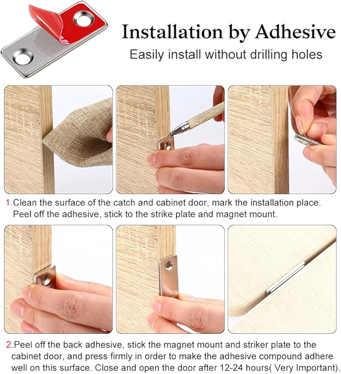 Cabinet Magnetic Catch Jiayi 14 Pack Ultra Thin Cabinet Door Magnets Stick on Drawer Magnets Cabinet Latch Magnetic Closures for Cabinets Kitchen Closet Door Closing Magnetic Door Catch Closer