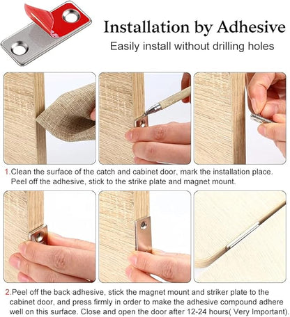 Cabinet Magnetic Catch Jiayi 14 Pack Ultra Thin Cabinet Door Magnets Stick on Drawer Magnets Cabinet Latch Magnetic Closures for Cabinets Kitchen Closet Door Closing Magnetic Door Catch Closer