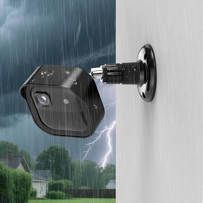 Blink Outdoor 2K Mount, Weatherproof Covers and 360°Adjustable Mounts for Blink 2K Camera, Space-Saving Outlet Wall Mount for Sync Module(Black, 5 Pack)