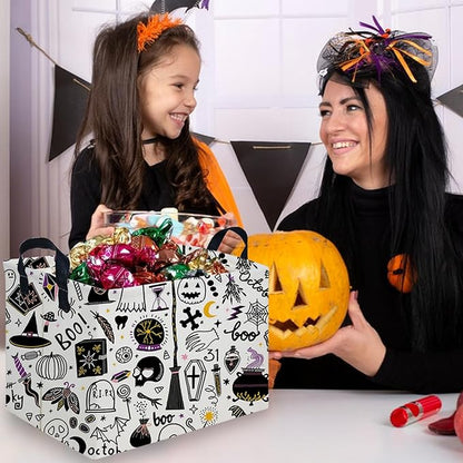 Halloween Ghost thriller basket,Empty Halloween basket,Horror and thriller decor,Trick or Treat Box for Boys and Girls,Horror decor(Magic Halloween)