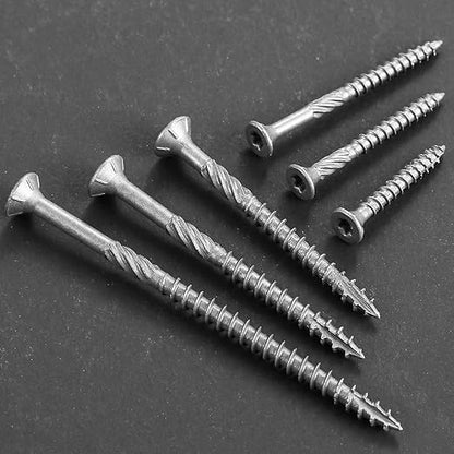 #8 * 1-5/8" 304 Stainless Steel Deck Screws, (220pcs) 1 lbs.Exterior Wood Screws, Rust Resistant Epoxy Coated, Bronze, T20 Star Bit
