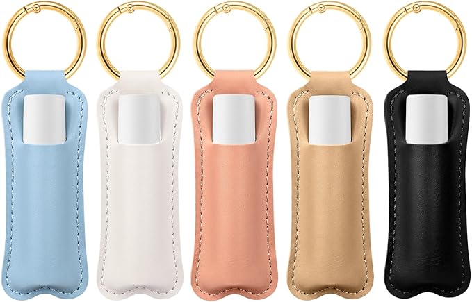 HEYSKAY Lip Balm Holder Keychain,Stocking Stuffers Gifts Lipstick Keychain Holder Compatible with Chapstick,Lipgloss Keychain