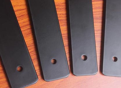 10 Pack - 12 inch Black Hidden L Shelf Bracket (1/5 Inch Thicked) Iron Floating Shelf Brackets Rustic Industrial Metal Brackets for Shelf Support