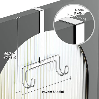 Ironing Board Holder Wall Mount, Over The Door Ironing Board Holder, Over The Door Or Wall Mount Ironing Board Hanger for Y & T Leg Iron Boards (Silver)