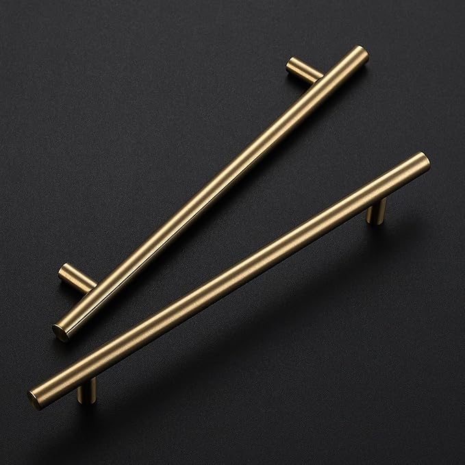 JOY DECOR 45 Pack Champagne Bronze Cabinet Pulls – 10 Inch Length, 7-1/2 Inch (192mm) Hole Center – Stainless Steel Kitchen Cabinet Handles for Drawer and Cupboard