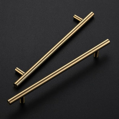 JOY DECOR 5 Pack Champagne Bronze Cabinet Pulls – 10 Inch Length, 7-1/2 Inch (192mm) Hole Center – Stainless Steel Kitchen Cabinet Handles for Drawer and Cupboard