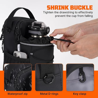 Magnetic Gym Bag with Storage Pockets & Bottle Holder, Lightweight Sports Organizer with Detachable Shoulder Strap, Fitness Bag for Gym, Training, Travel & Home Gym, Durable Strong Magnets Design
