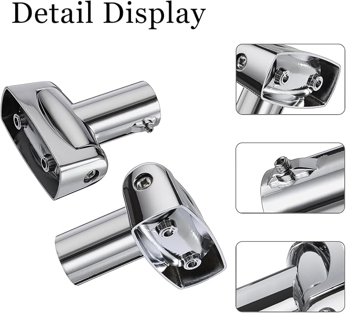 Kokone Shower Curtain Rod Bracket Set of 10 Ajustable 180° Rotation Bracket for Curved Shower Curtain Rods Sturdy Zinc Alloy Wall Mounted Shower Curtain Rod Holder for Bathroom,Wardrobe,Kitchen,Silver