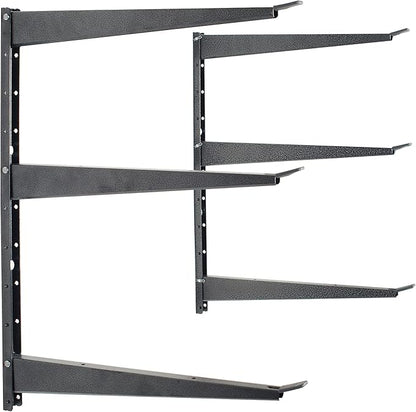 Delta Heavy Duty Wood and Lumber Storage Rack, Holds Up To 480 lbs - Easy to Install Mounted Rack With Steel Construction for Indoor & Outdoor Storage Solution For Garage, Basement & Pantry Cycle