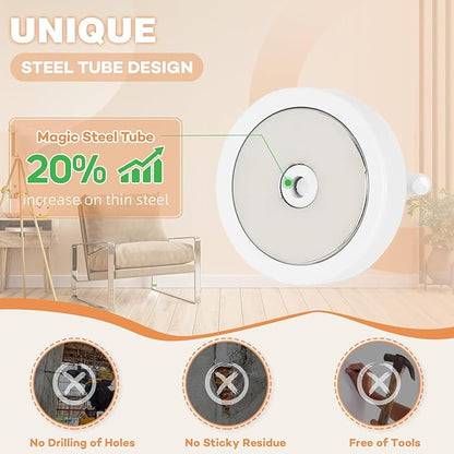 Neosmuk Magnetic Hooks, Cruise Ship Essentials, 130lb+ Heavy Duty Magnetic Hooks for Cruise Cabins, Refrigerator, Grill, Hanging, and Travel | Extra Strong Must-Haves Magnet Hook,White，5 Pack