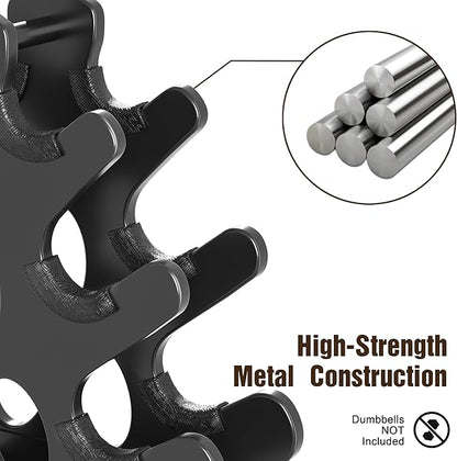 5-Tier | 4-Tier Dumbbell Rack Only Weight Racks For Free Weights Dumbbell Tower (No Dumbbells Rack Only)