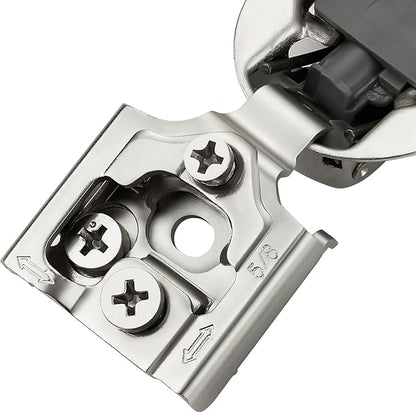 50 Pack 25 Pairs 5/8 Inch Overlay Soft Close Hinges for Kitchen Cabinet - Satin Nickel Hidden Stainless Steel Concealed Self Closing Hinge