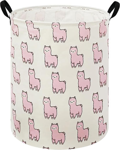 Baby Storage Basket Kids Hamper Nursery Bins Organizer Gift Toy Box Laundry Basket for Women Large Canvas Collapsible Chest for Home/Dorm/Office/Closet/Shelf/Room Decor