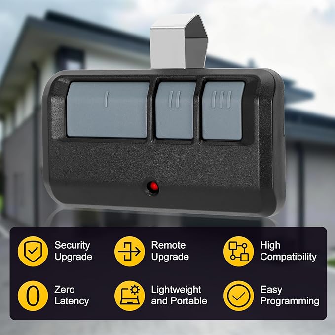893LM 893Max 971LM for LiftMaster Chamberlain Craftsman Garage Door Opener Remote, 3-Button 120ft Range Rolling Code Replacement Remote, 41A5034 Safety Sensor Kit Compatible