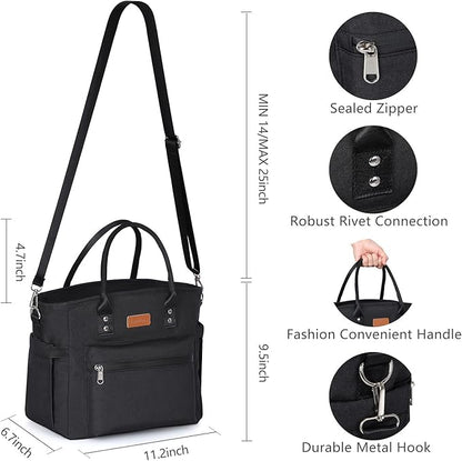 Insulated Lunch Bag for Women/Men,LeakProof Adult Lunch Box,Large Lunch Tote Bag with Removable Shoulder Strap,Portable Reusable Lunch Cooler Bag for Office Work Picnic Beach