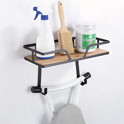 Ironing Board Hanger Over The Door/Wall Mount, Iron and Ironing Board Holder for Laundry Room Storage