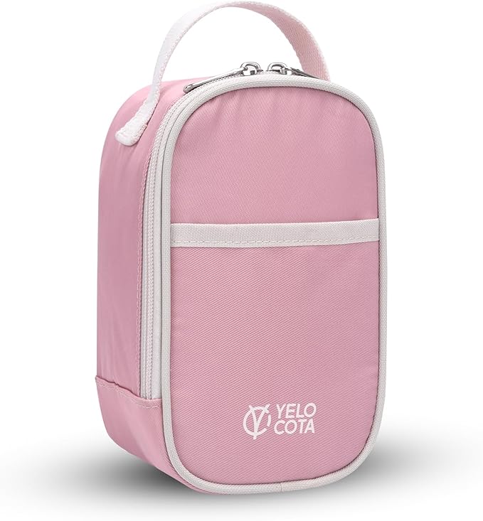 Small Insulated Lunch Bag- Snack Bag- Mini Cooler Bag with Handle for Travel,Work,School(Storage Space below 20oz)- Also Suitable for Pairing with Food Jar