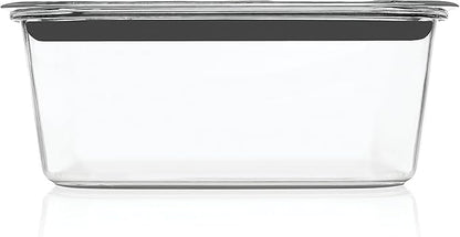Rubbermaid Brilliance Large Food Storage Container, 9.6 Cup, BPA-Free, Leak-Proof, Clear