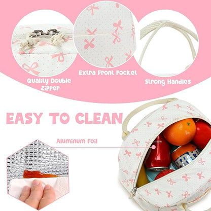 Bluboon Lunch Bag for Women Men Cute Lunch Tote Bags Reusable Insulated Lunch Box Large Capacity Reusable Insulated Cooler for Work Picnic or Travel