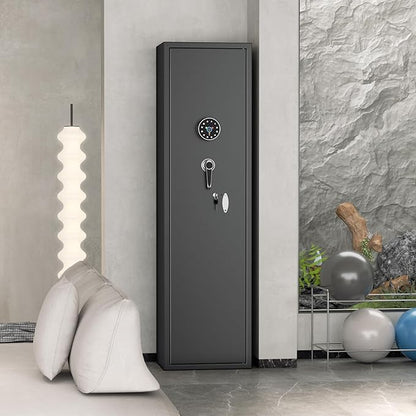 INTERGREAT 5-7 Gun Safes,Gun Safe for Rifles and Pistols,Shotgun Rifle Safe,Gun Safes for Rifle and Shotguns,Long Gun Cabinets with Fingerprint/Digital Keypad/Removable Shelf for Rifles Safes