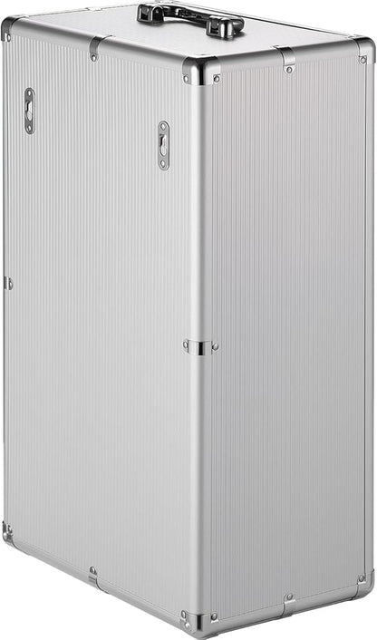 VEVOR 36-Slot Cell Phone Locker – Silver Aluminum with Key Lock Portable Handle, Handwritten Tags, and Wall-Mount for Offices, Classrooms, Gyms