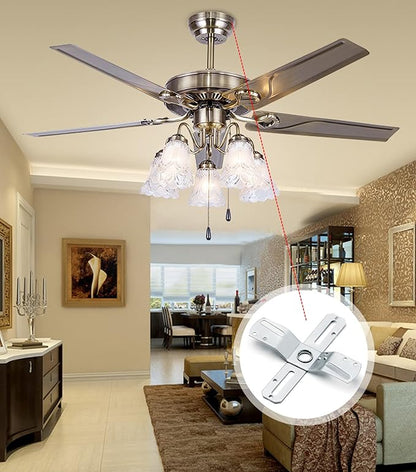 Qc Ceiling Light Fixture Mounting Bracket [Upgraded Version], Ceiling Fan Mounting Bracket, Universal Light Fixture Parts with Screws, Swivel Junction Box Adapter, Light Fixture Crossbar for Light