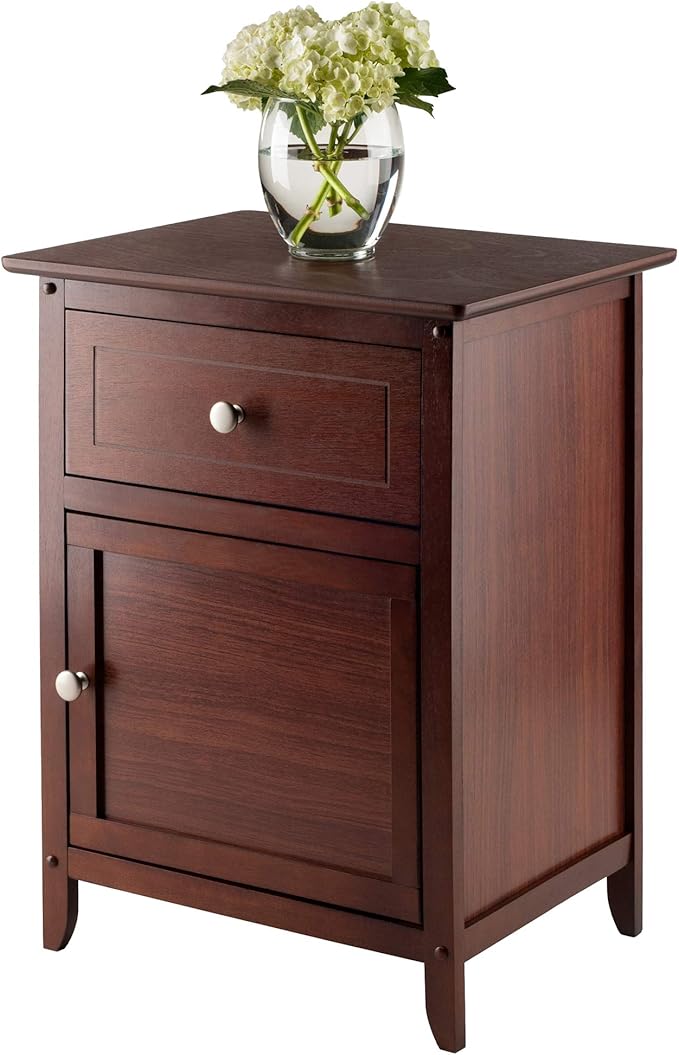 Winsome 25 x 18.9 x 14.96-Inch Wood Night Stand/Accent Table, Brown (94215)