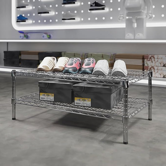 21" Deep x 36" Wide x 14" Height Wire Shelving Kit | 2-Tier | NSF Commercial Storage Rack Unit