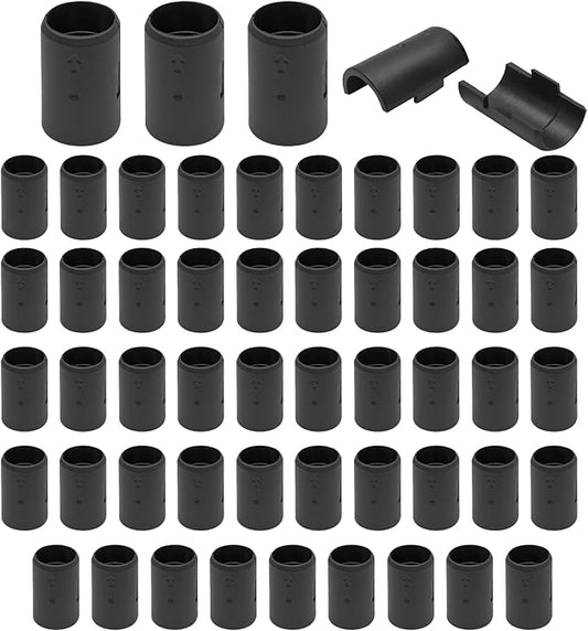 Luomorgo 52 Pcs 3/4 Inch Wire Shelf Clips, Plastic Shelf Lock Clips for 3/4" Post Shelving, Heavy Duty Wire Shelving Clips Replacements for Shelves, Racks (Black)