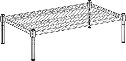 18" x 30" x 8" Chrome Wire Storage Shelf, Dunnage Rack, Commercial 1 Tier Small Shelf