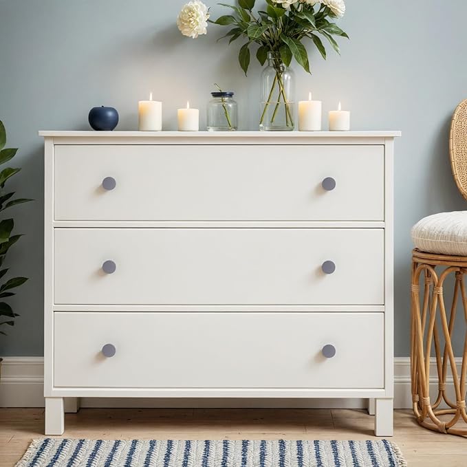 Ravinte 25 Pack Cabinet Knobs Grey Kitchen Cabinet Knobs Round Dresser Drawer Pulls Closet Door Pulls 1-1/5 Inch