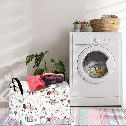 Rectangle Windmill Animal Gift Storage Basket Home Shelf Storage Basket Organizer Box Clothes Laundry Hamper Nursery Basket Laundry Basket with Handles