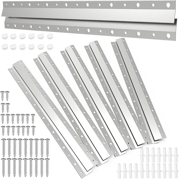 French Cleat Picture Hanger 16inch,Wall Mounting Brackets Cleat Picture Hanger Kit ,Z Bar Clips for Hanger Supports,Z Bracket Picture Hangers Kit for Pictures,Mirrors,and Art (6 Pairs)